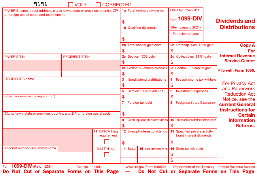 Form 1099-DIV Copy A