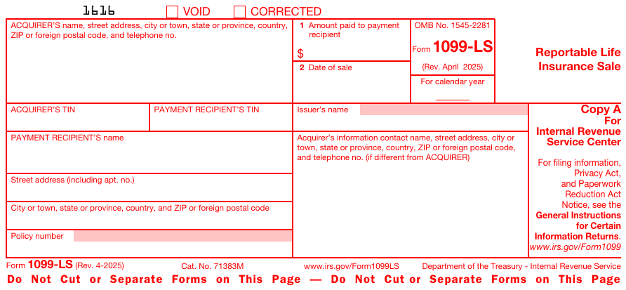 Form 1099-LS Copy A