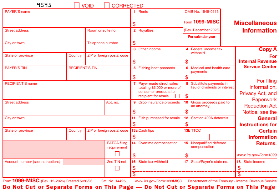 Form 1099-MISC Copy A
