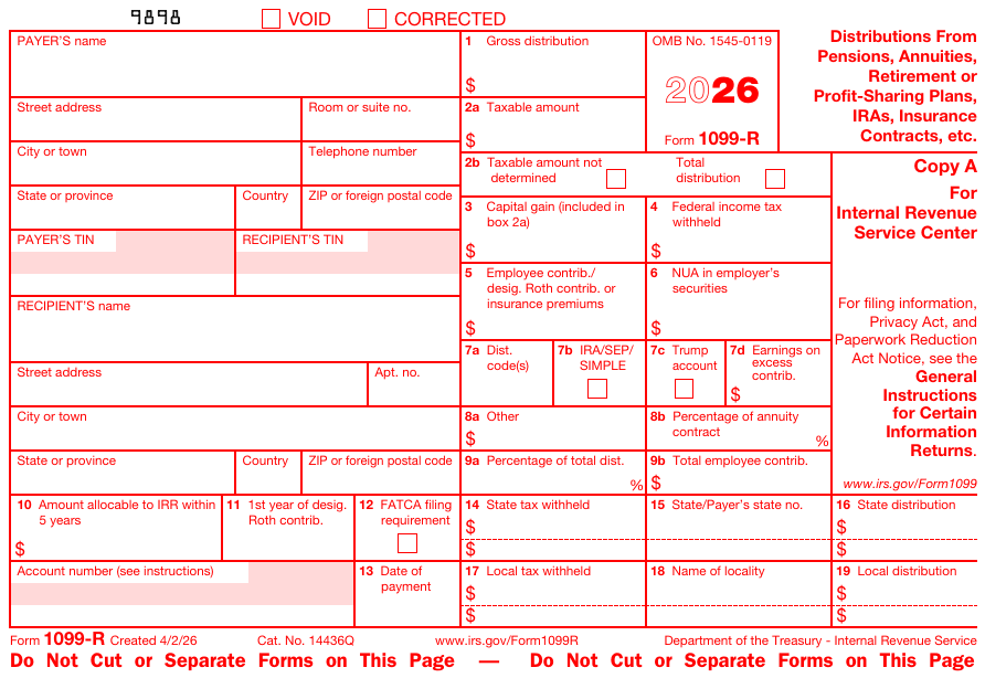 Form 1099-R Copy A