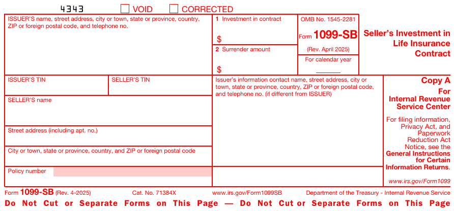 Form 1099-SB Copy A