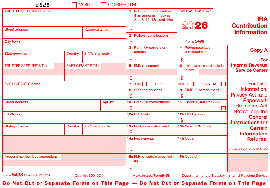 Form 5498 Copy A