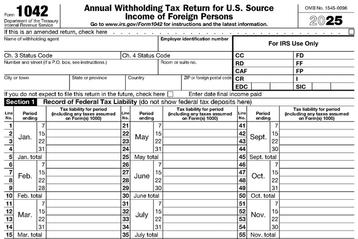 Form 1042