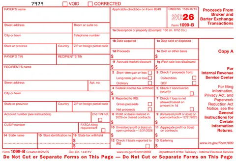 Form 1099-B Copy A