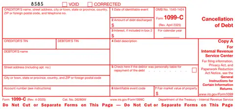 Form 1099-C Copy A