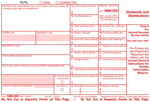 Form 1099-DIV Copy A
