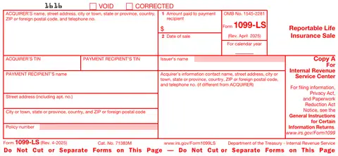 Form 1099-LS Copy A