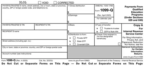 Form 1099-Q Copy A