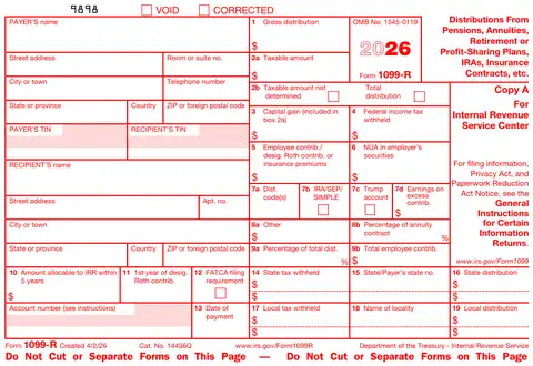 Form 1099-R Copy A