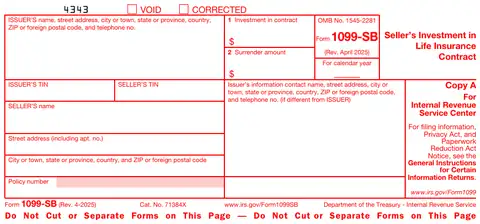 Form 1099-SB Copy A