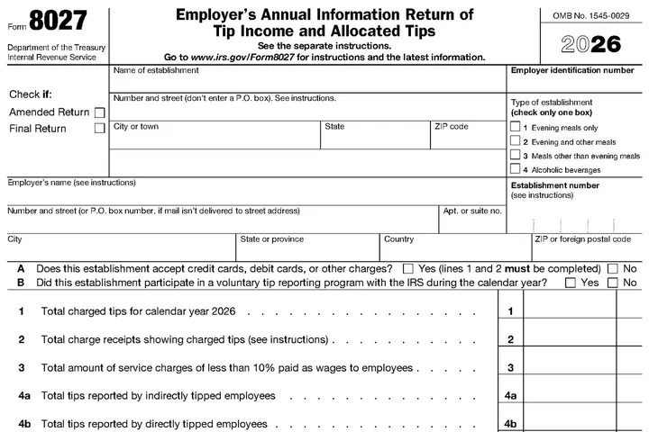 Form 8027
