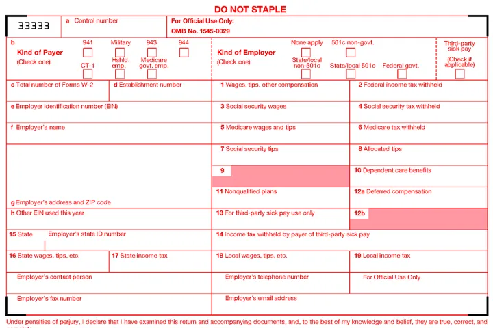 Form W-3