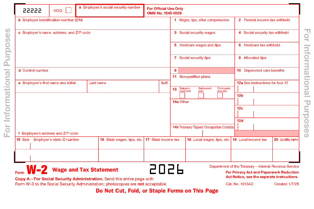 Form W-2, page 2, as posted by the IRS